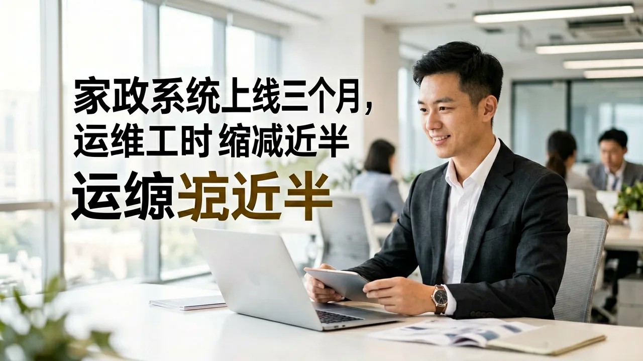 家政系统上线三个月，运维工时缩减近半